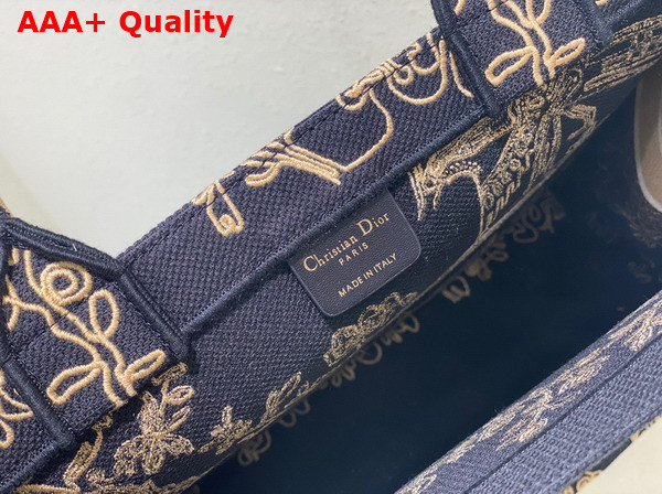 Dior Large Dior Book Tote Black Multicolor Cornely Effect Dior Jardin D Hiver Embroidery Replica