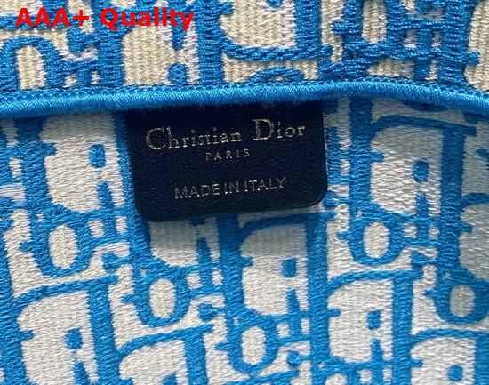 Dior Large Dior Book Tote Cornflower Blue Dior Oblique Embroidery Replica