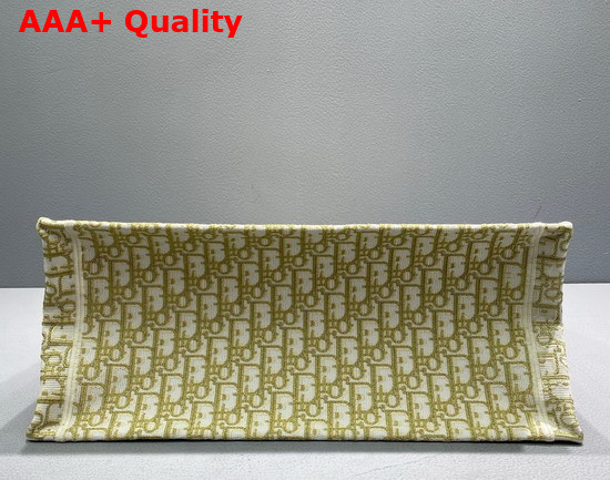 Dior Large Dior Book Tote Gold Tone Dior Oblique Embroidery Replica