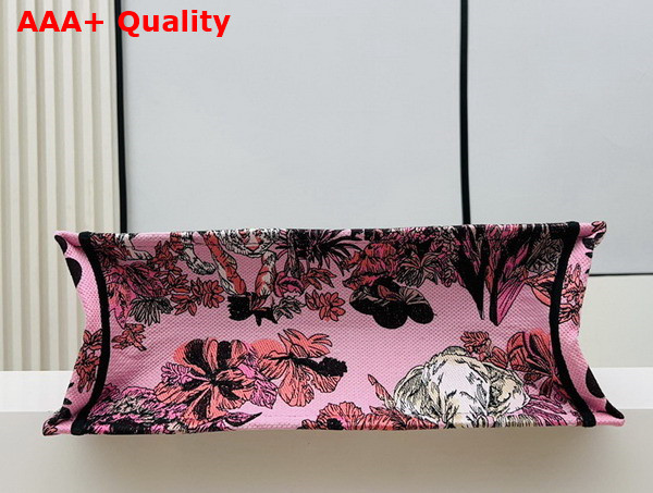 Dior Large Dior Book Tote Pink Multicolor Toile de Jouy Voyage Embroidery Replica