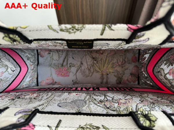 Dior Large Dior Book Tote White Multicolor Mexico Millefiori Embroidery Replica