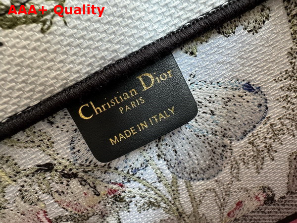 Dior Large Dior Book Tote White Multicolor Mexico Millefiori Embroidery Replica