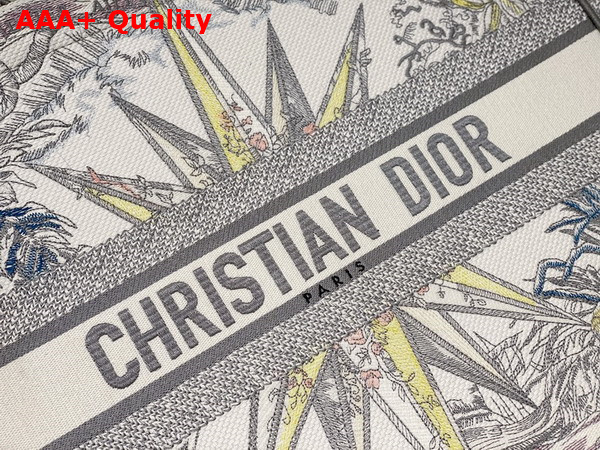 Dior Large Dior Book Tote White Multicolor Reve D Infini Embroidery Replica