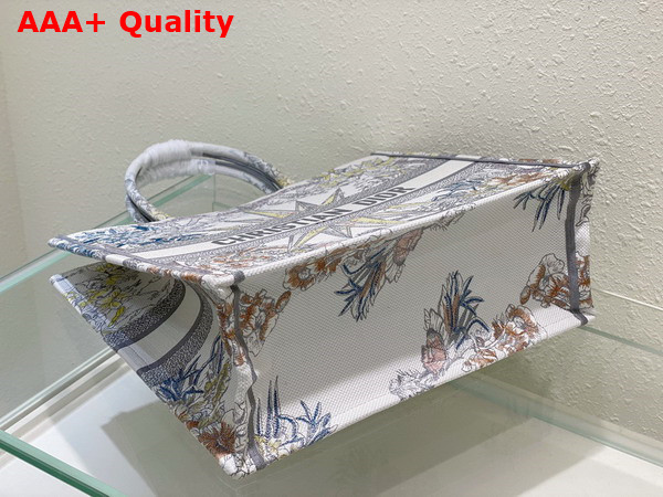 Dior Large Dior Book Tote White Multicolor Reve D Infini Embroidery Replica
