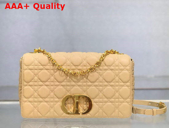 Dior Large Dior Caro Bag Beige Soft Cannage Calfskin Replica