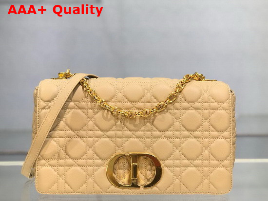 Dior Large Dior Caro Bag Beige Soft Cannage Calfskin Replica