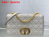 Dior Large Dior Caro Bag Gray Soft Cannage Calfskin Replica