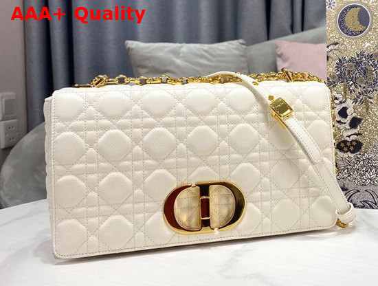 Dior Large Dior Caro Bag Ivory Soft Cannage Calfskin Replica