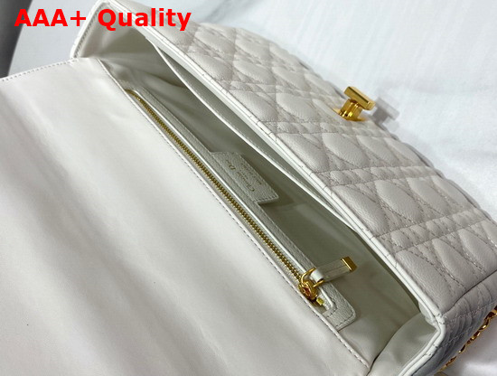 Dior Large Dior Caro Bag Ivory Soft Cannage Calfskin Replica