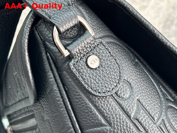 Dior Large Dior Daily Messenger Bag with Flap Black Dior Gravity Leather and Black Grained Calfskin Replica