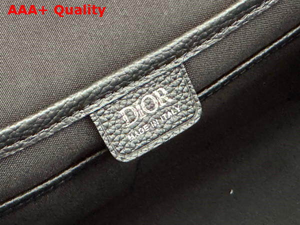 Dior Large Dior Daily Messenger Bag with Flap Black Dior Gravity Leather and Black Grained Calfskin Replica
