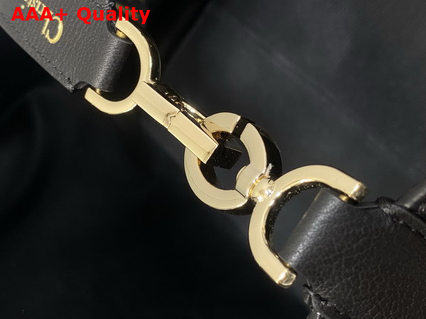 Dior Large Dior Toujours Bag in Black Flat Macrocannage Shiny Grained Calfskin Replica