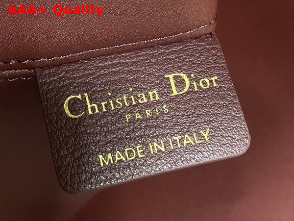 Dior Large Dior Toujours Bag in Burgundy Flat Macrocannage Shiny Grained Calfskin Replica