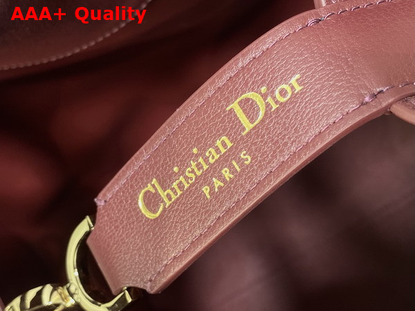Dior Large Dior Toujours Bag in Burgundy Flat Macrocannage Shiny Grained Calfskin Replica