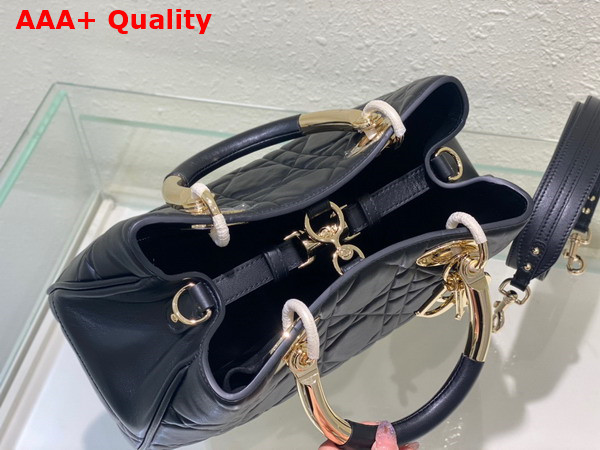 Dior Large Lady 95 22 Bag Black Cannage Calfskin Replica