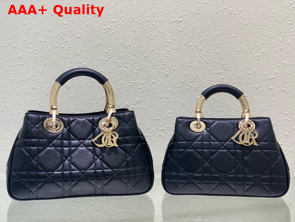 Dior Large Lady 95 22 Bag Black Cannage Calfskin Replica