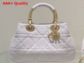 Dior Large Lady 95 22 Bag Latte Cannage Calfskin with Gold Metal Replica