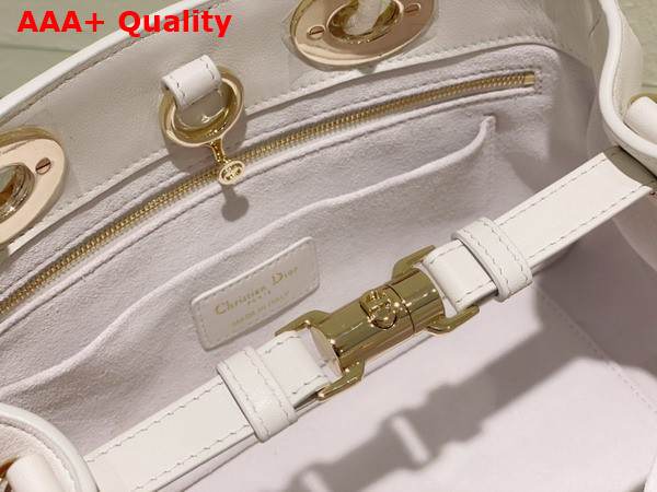 Dior Large Lady 95 22 Bag Latte Cannage Calfskin with Gold Metal Replica