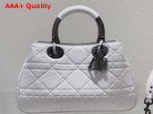 Dior Large Lady 95 22 Bag Latte Cannage Calfskin with Gun Metal Replica