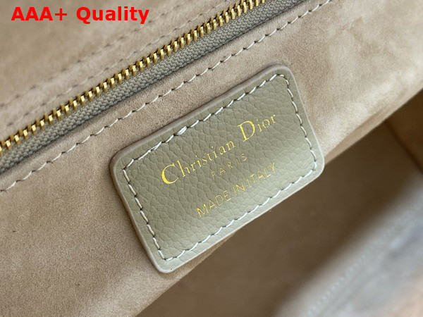 Dior Large Lady Dior Bag in Beige Grained Cannage Calfskin Replica