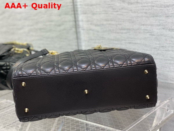 Dior Large Lady Dior Bag in Black Cannage Lambskin Replica