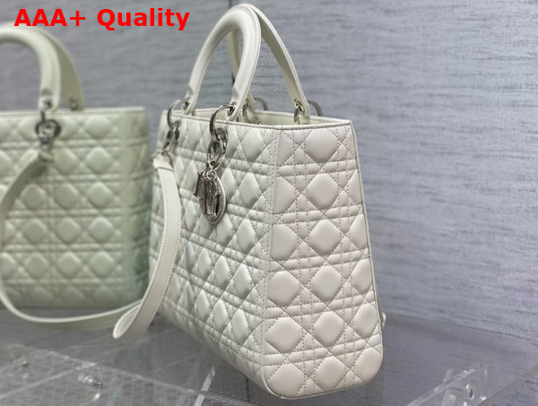 Dior Large Lady Dior Bag in Latte Cannage Lambskin Replica