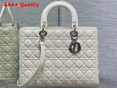 Dior Large Lady Dior Bag in Latte Cannage Lambskin Replica