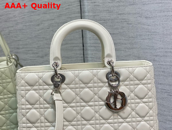 Dior Large Lady Dior Bag in Latte Cannage Lambskin Replica