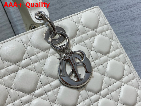 Dior Large Lady Dior Bag in Latte Cannage Lambskin Replica