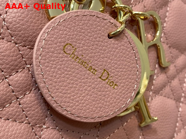 Dior Large Lady Dior Bag in Powder Pink Cannage Grained Calfskin Replica