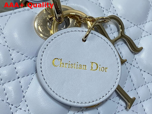 Dior Large Lady Dior Bag in Shirt Blue Cannage Lambskin Replica