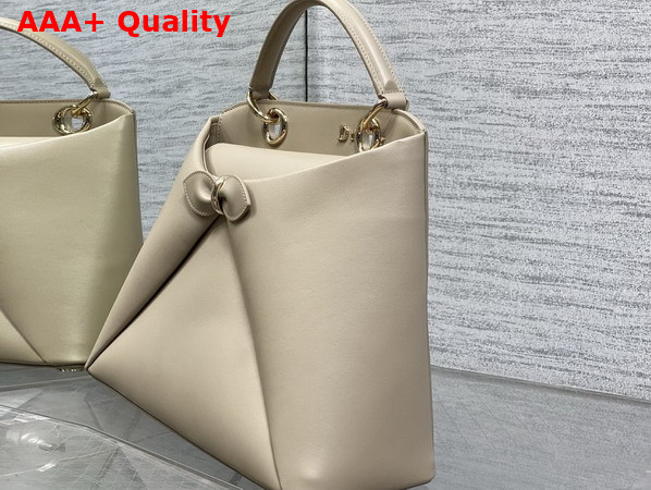 Dior Large Mydior Top Handle Bag in Beige Lambskin Replica