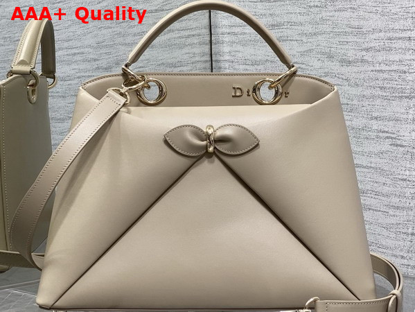 Dior Large Mydior Top Handle Bag in Beige Lambskin Replica