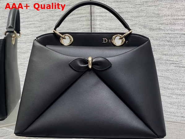 Dior Large Mydior Top Handle Bag in Black Lambskin Replica