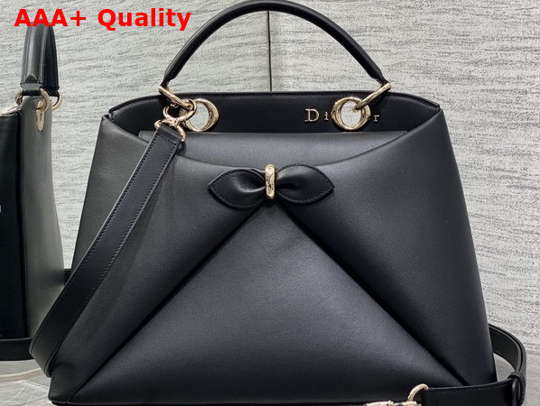 Dior Large Mydior Top Handle Bag in Black Lambskin Replica