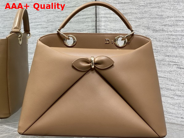 Dior Large Mydior Top Handle Bag in Camel Lambskin Replica