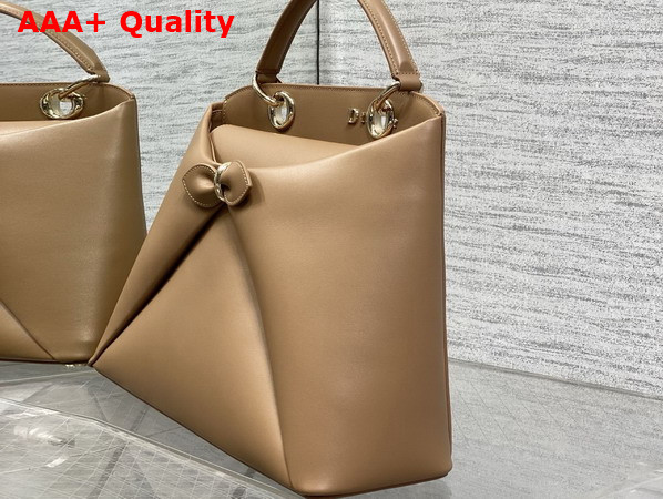 Dior Large Mydior Top Handle Bag in Camel Lambskin Replica