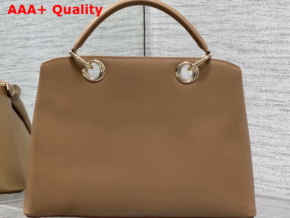 Dior Large Mydior Top Handle Bag in Camel Lambskin Replica