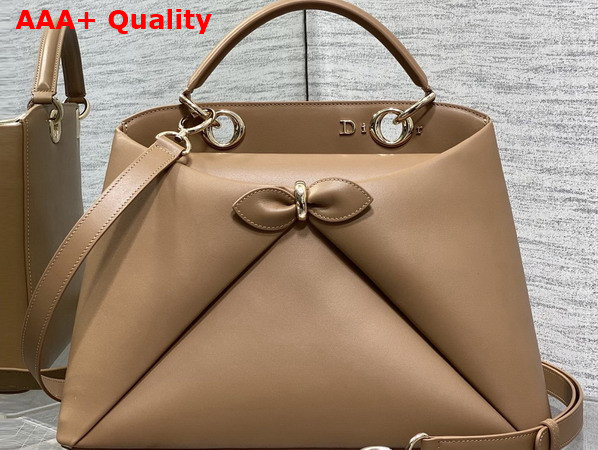 Dior Large Mydior Top Handle Bag in Camel Lambskin Replica
