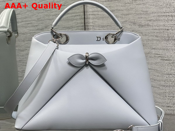 Dior Large Mydior Top Handle Bag in Ice Blue Lambskin Replica