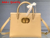 Dior Large St Honore Tote Beige Grained Calfskin Replica