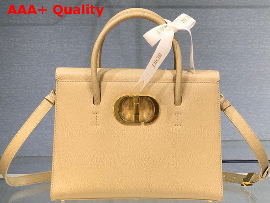 Dior Large St Honore Tote Beige Grained Calfskin Replica