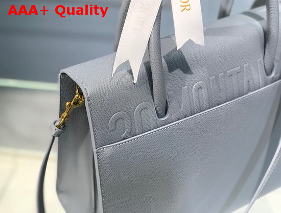 Dior Large St Honore Tote Cloud Blue Grained Calfskin Replica