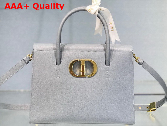 Dior Large St Honore Tote Cloud Blue Grained Calfskin Replica