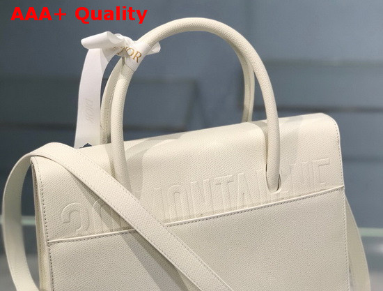 Dior Large St Honore Tote Latte Grained Calfskin Replica