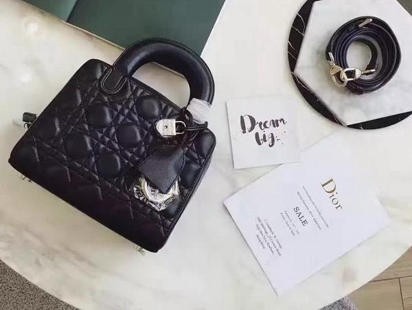 Dior Lily Bag in Black Cannage Lambskin for Sale