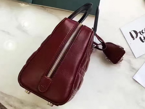 Dior Lily Bag in Two Tone Red and Sapphire Blue Cannage Lambskin for Sale