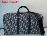 Dior Lingot 50 Bag Beige and Black Dior Oblique Jacquard Replica