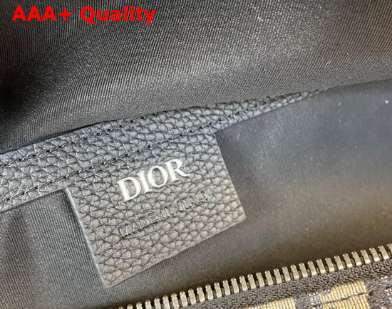 Dior Lingot 50 Bag Beige and Black Dior Oblique Jacquard Replica