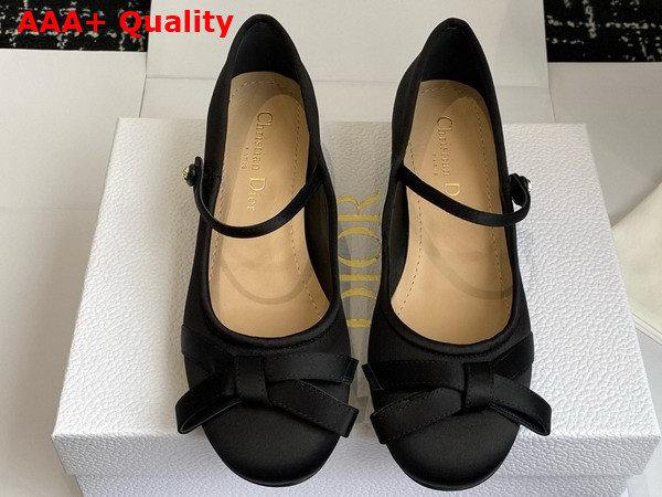 Dior Lovely D Pump in Black Satin Replica